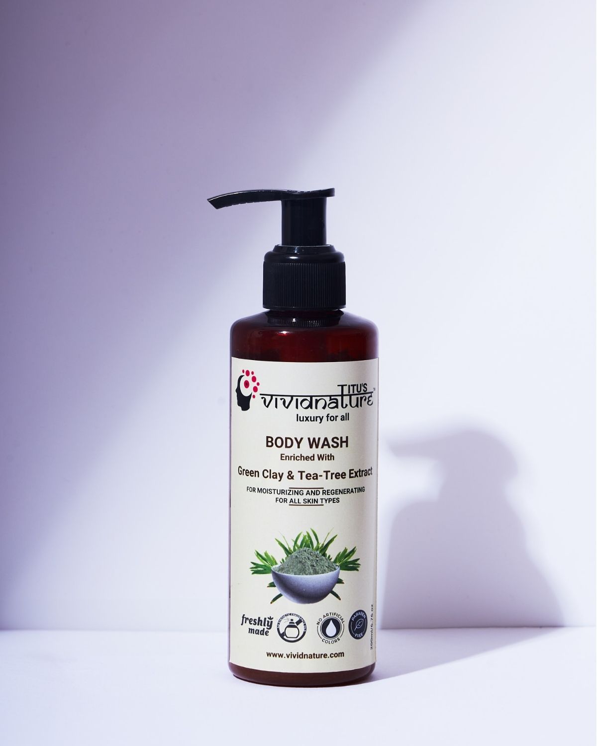 Organic Body Wash | Green Clay & tea tree body wash