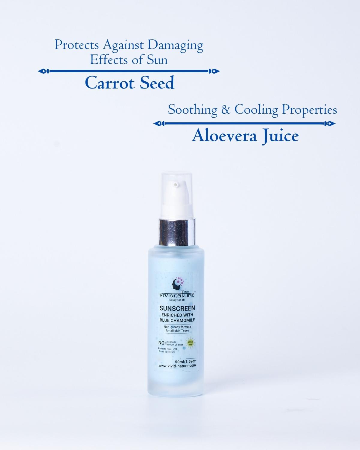 Sunscreen | spf30+++ | Sunscreen Best For Face | Sunscreen Natural | Blue Chamomile