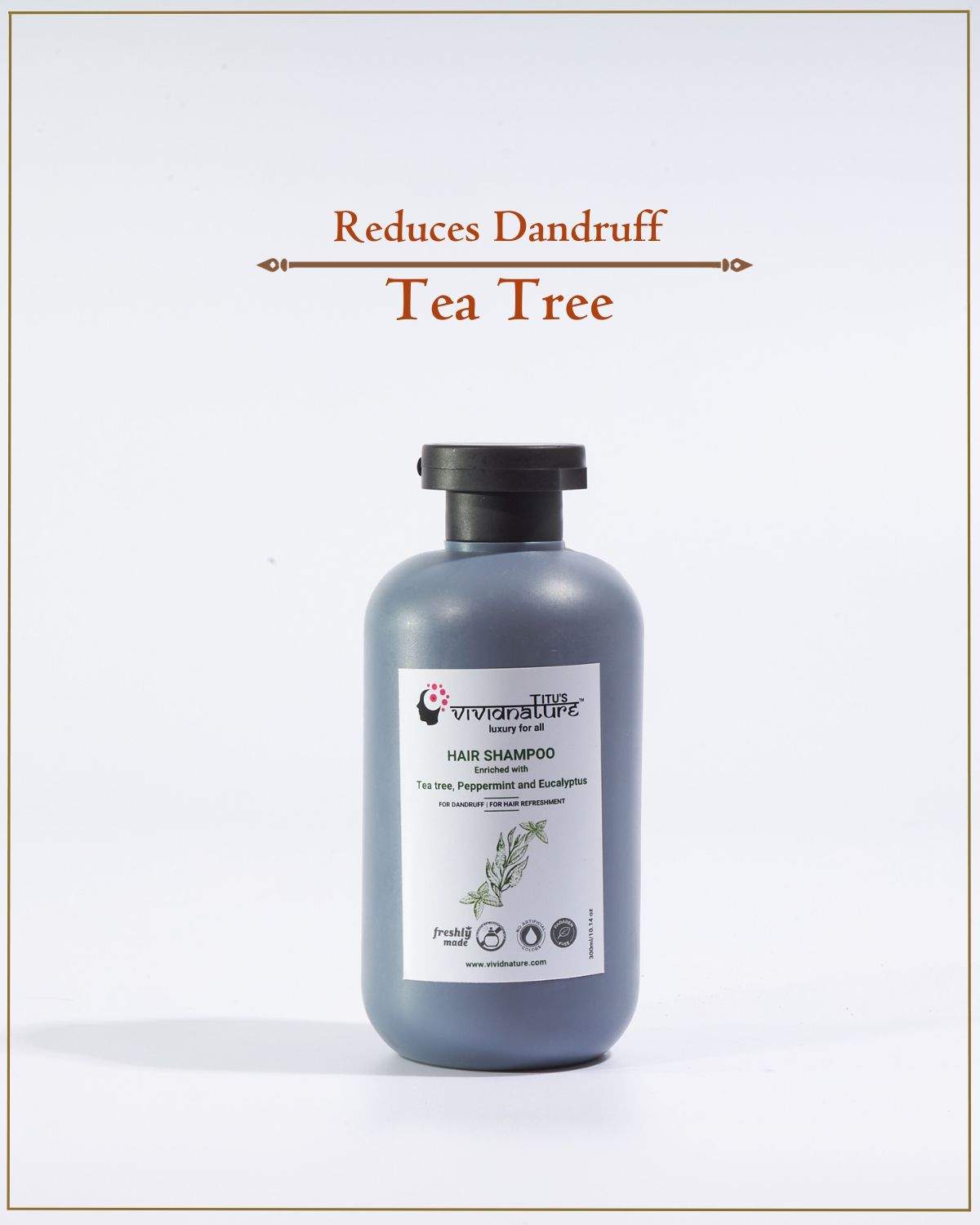 Tea Tree Hair Shampoo | Dandruff Remedy | Organic Hair Fall Shampoo