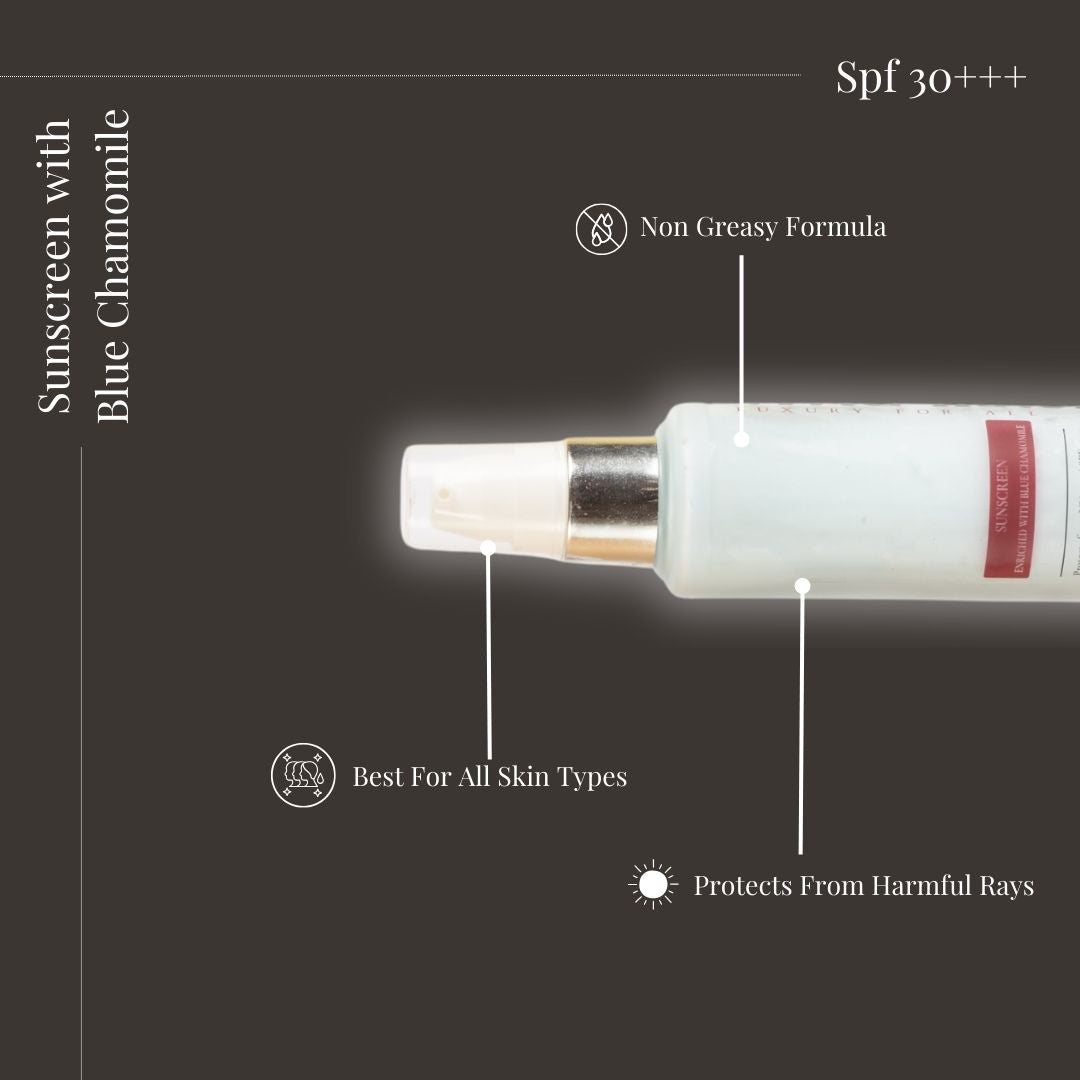 Sunscreen | spf30+++ | Sunscreen Best For Face | Sunscreen Natural | Blue Chamomile