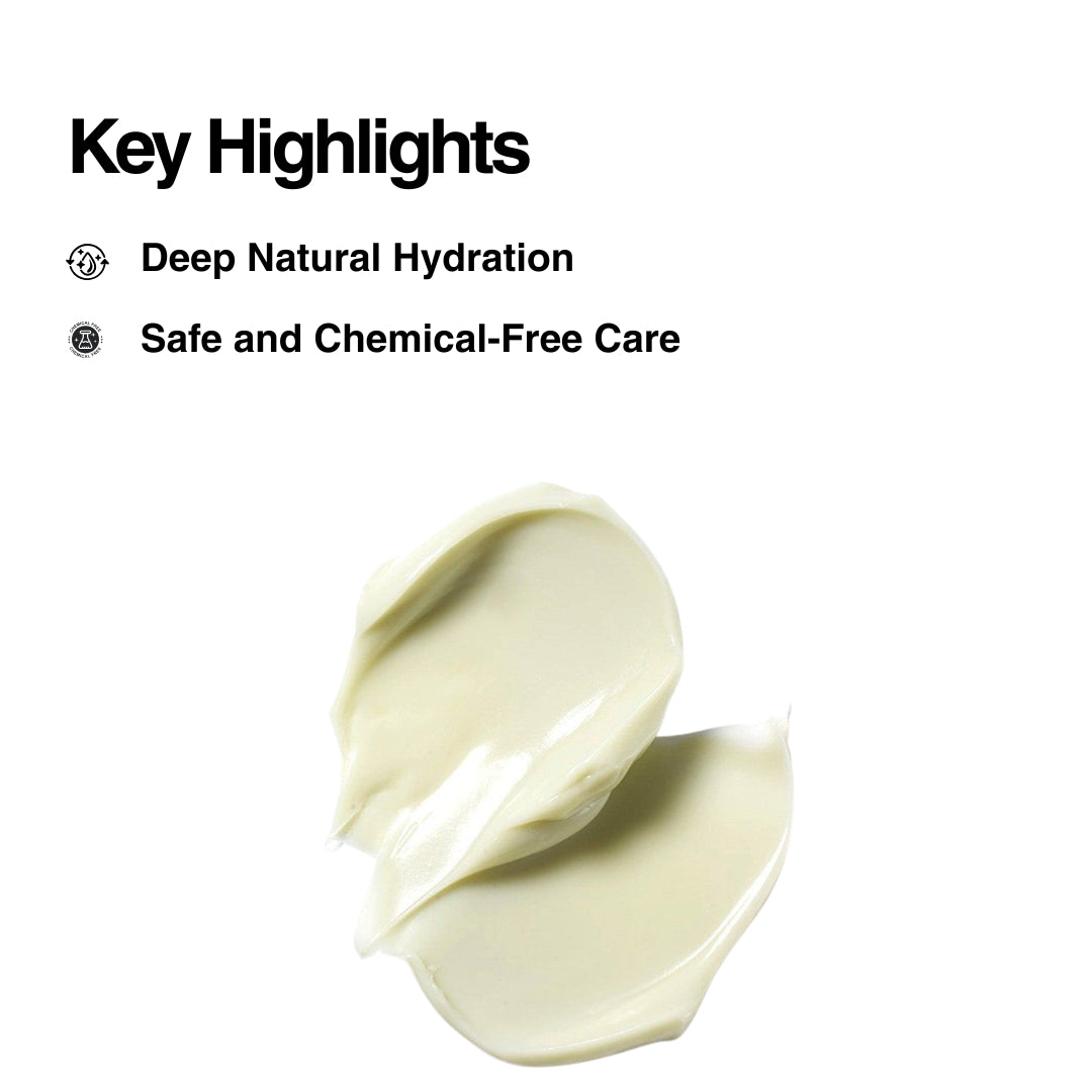 Organic face cream with Almond Oil and Cocoa Butter providing intense hydration and smooth, glowing skin—ideal for daily natural skincare.