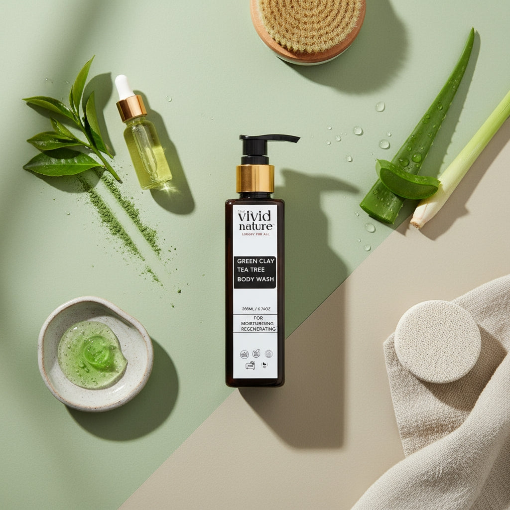Organic Body Wash | Green Clay & tea tree body wash